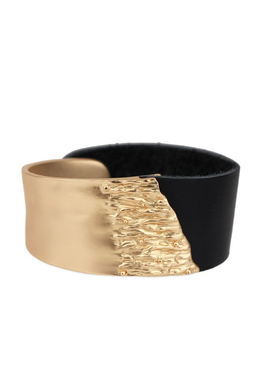 Metal Leather Bracelet By Sacchi