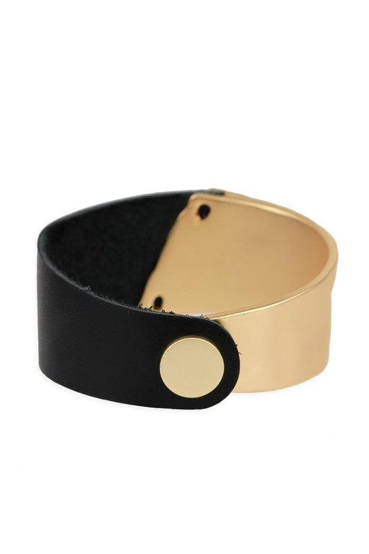 Metal Leather Bracelet By Sacchi