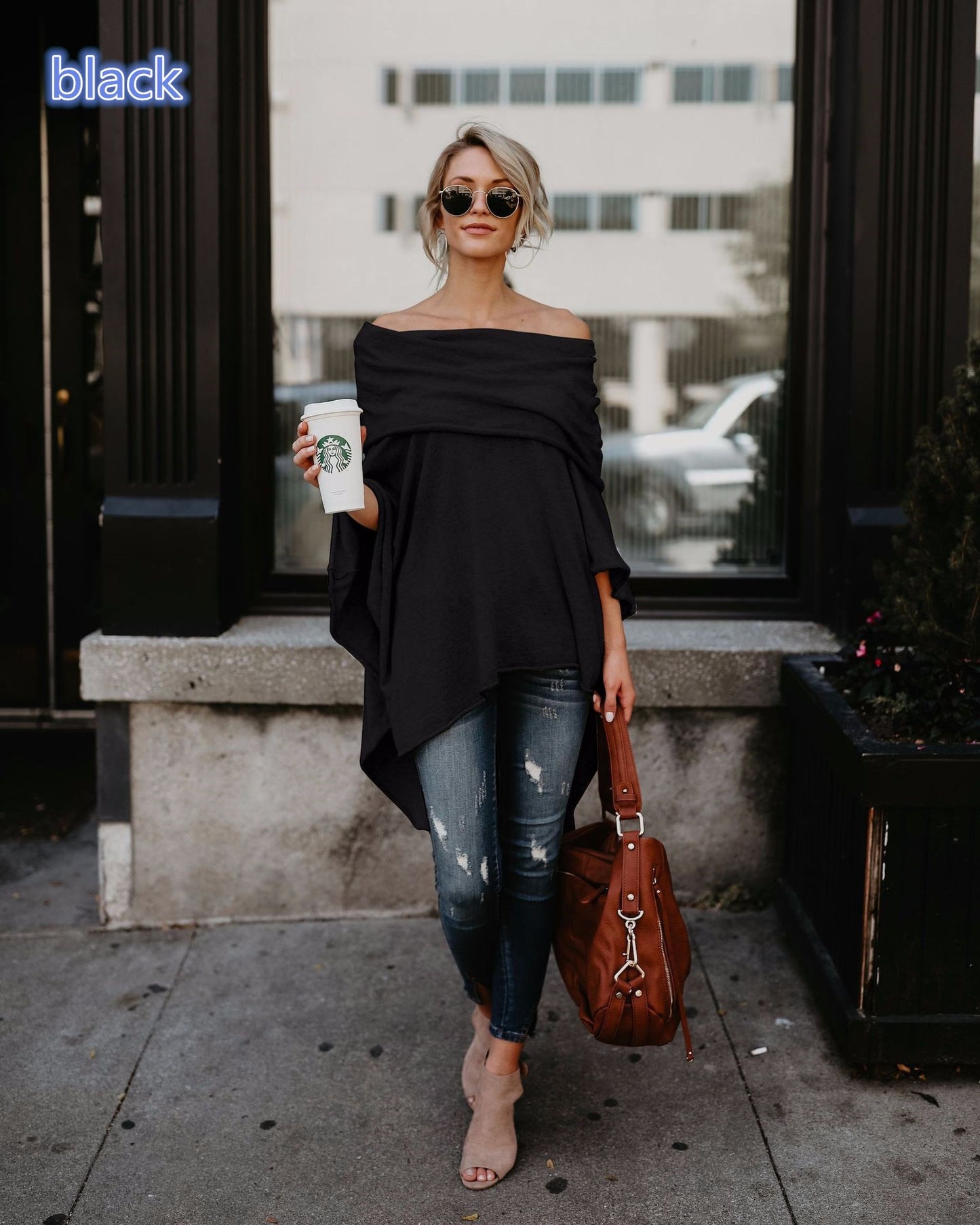 Ladies Off-the-shoulder top T-shirt