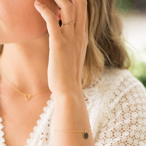 Hanging Sun Disc Bracelet