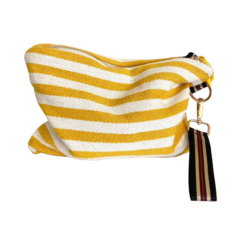 Striped Tassel Cosmetic Bag