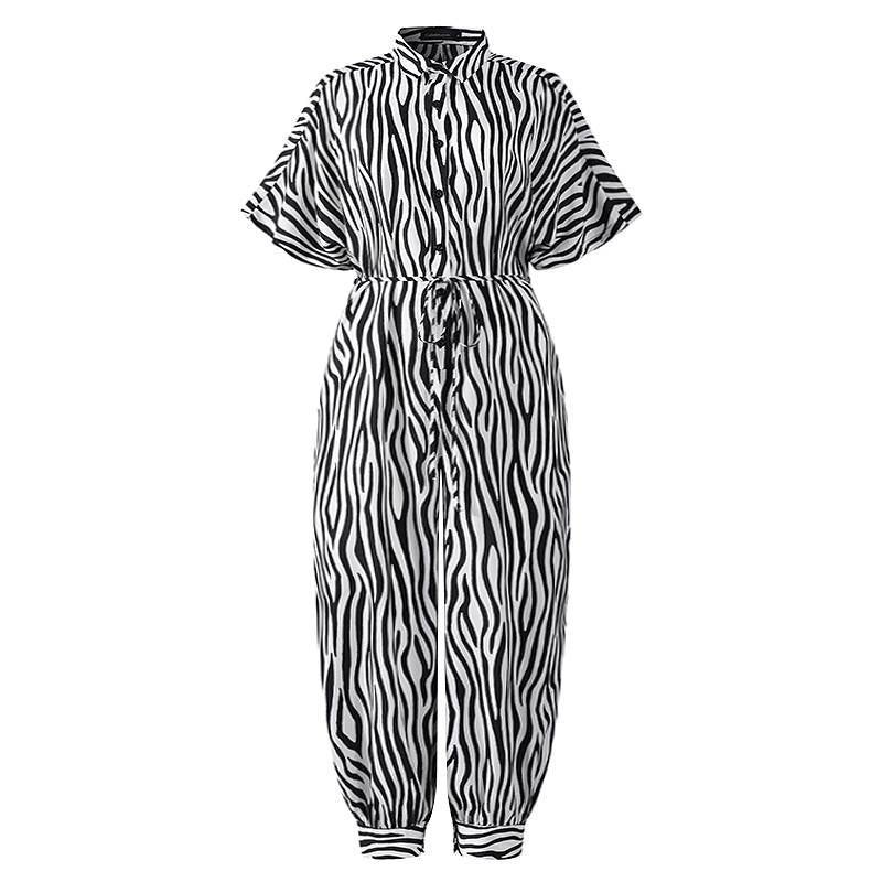 Ladies Retro jumpsuit button jumpsuit