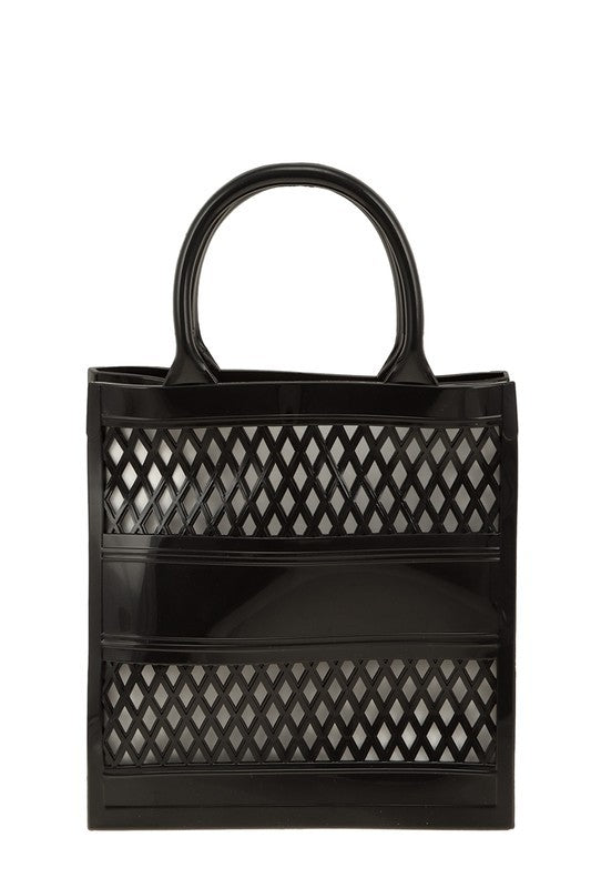 FISH NET PICNIC BUCKET STYLE HAND JELLY BAG