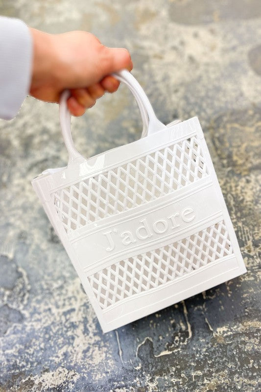FISH NET PICNIC BUCKET STYLE HAND JELLY BAG