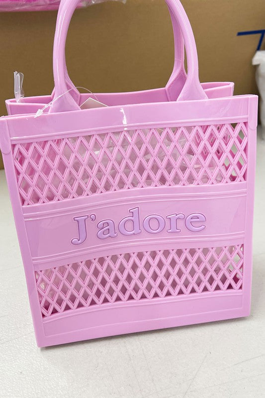 FISH NET PICNIC BUCKET STYLE HAND JELLY BAG