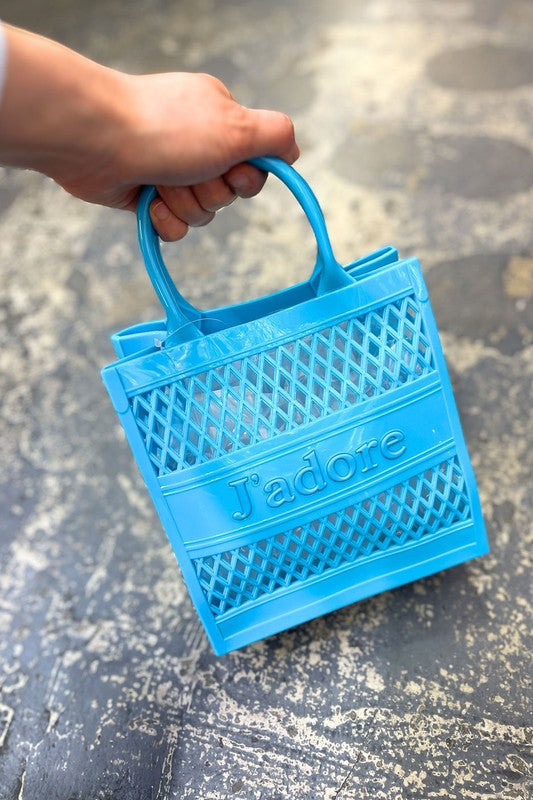 FISH NET PICNIC BUCKET STYLE HAND JELLY BAG
