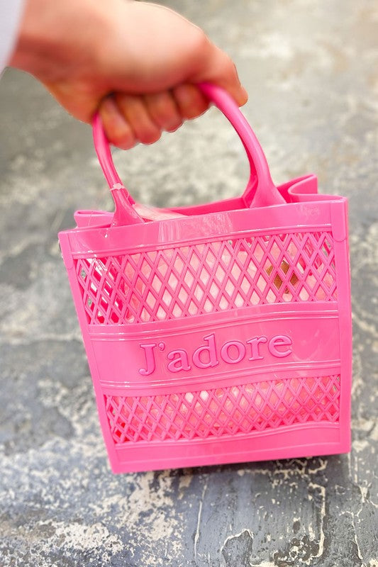 FISH NET PICNIC BUCKET STYLE HAND JELLY BAG