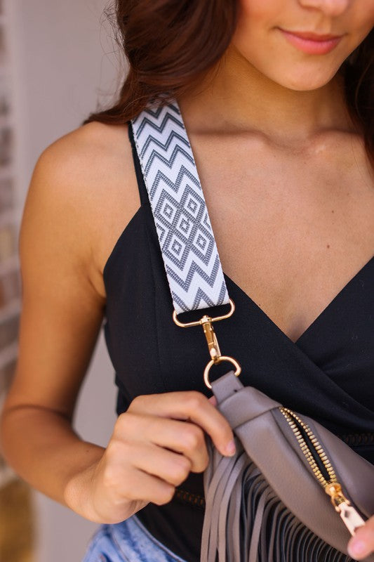 The Valentina Removable Fringe Crossbody Sling Bag