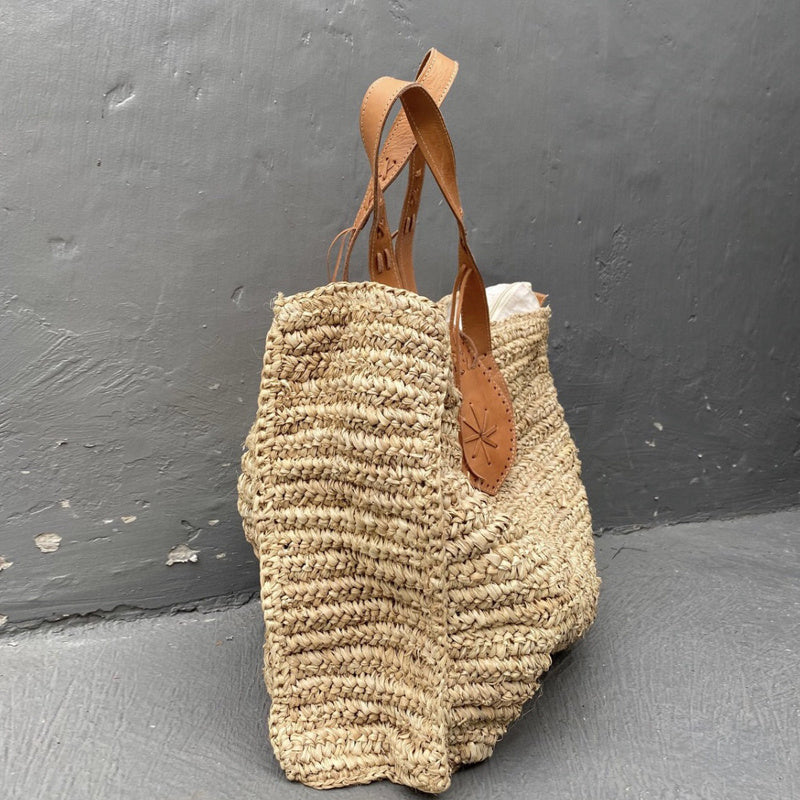Seaside Resort Straw Braided Package Oversized Beach Bag