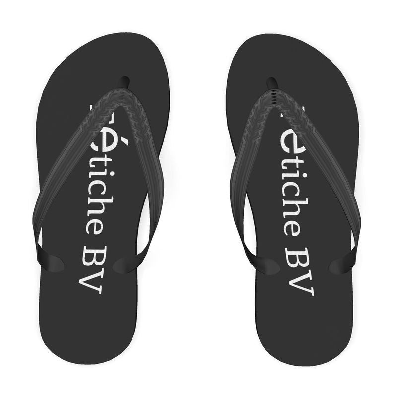 FÉTICHE BV Black Signature Unisex Flip Flops