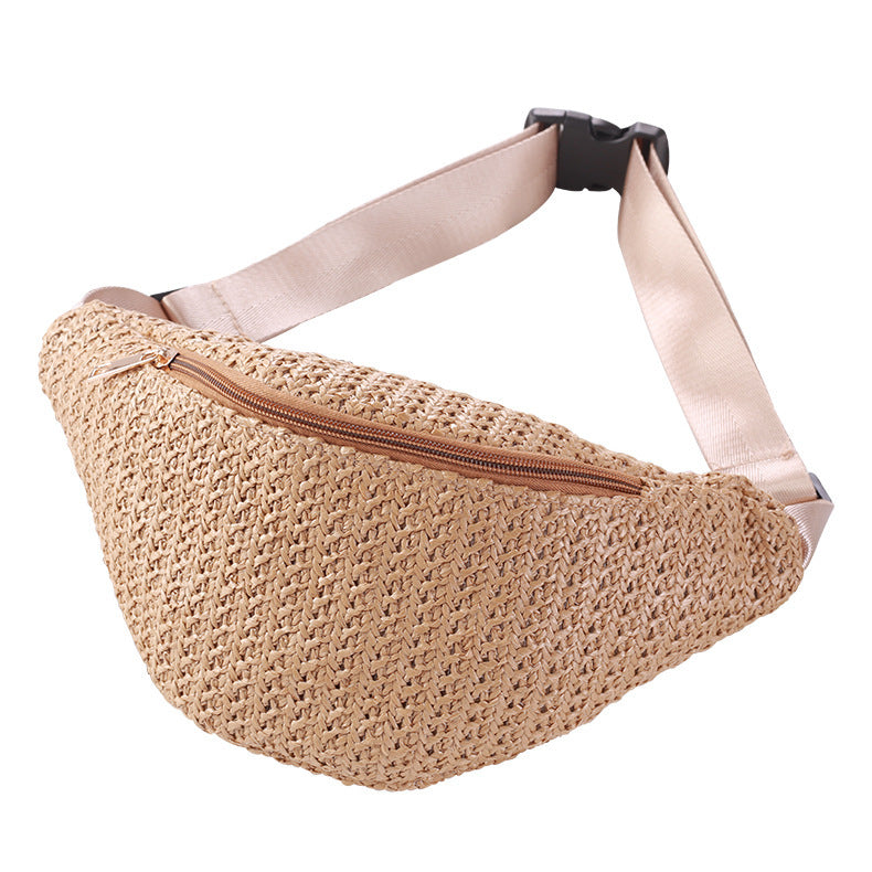 Fashion Crossbody One-shoulder Knitted Mini Waist Bag Women