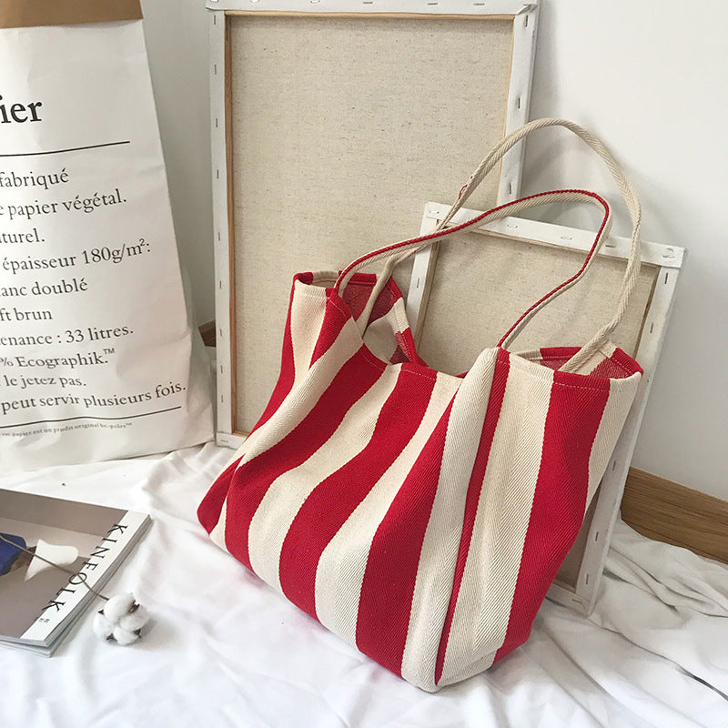 Retro Women's Fashion Stripe Shoulder Bag