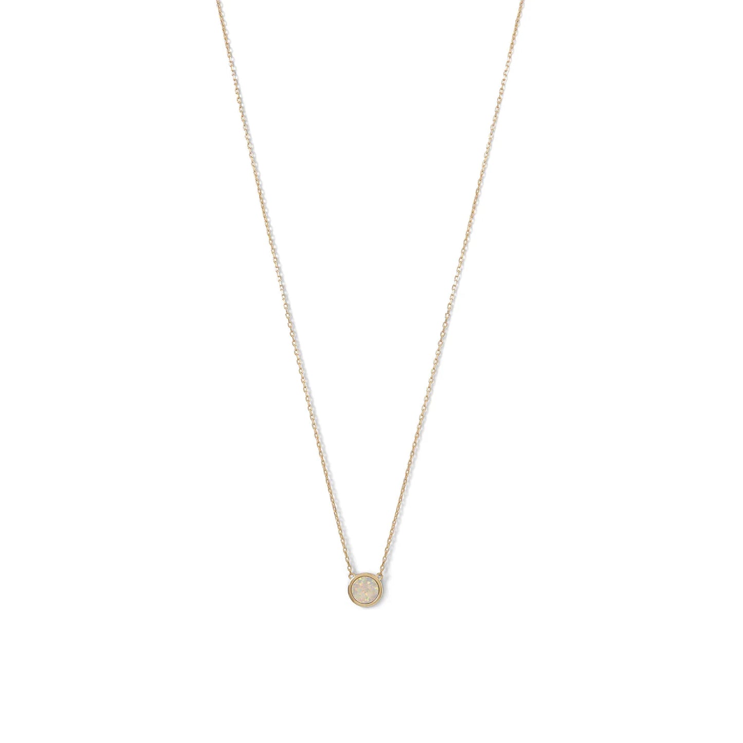 Synthetic White Opal Necklace