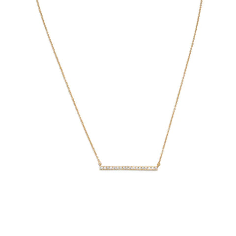 CZ Bar Necklace