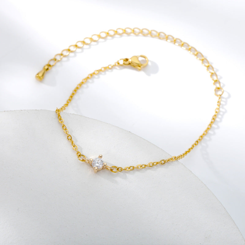 Simple Inlaid With Diamond Bracelet For Women