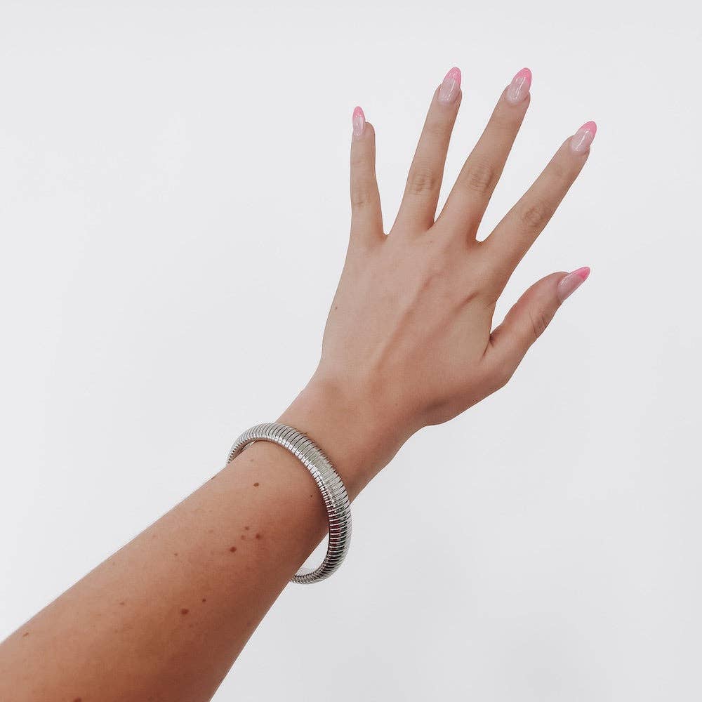 Struck By Cupid Stretch Bangle Bracelet - WATERPROOF: Gold
