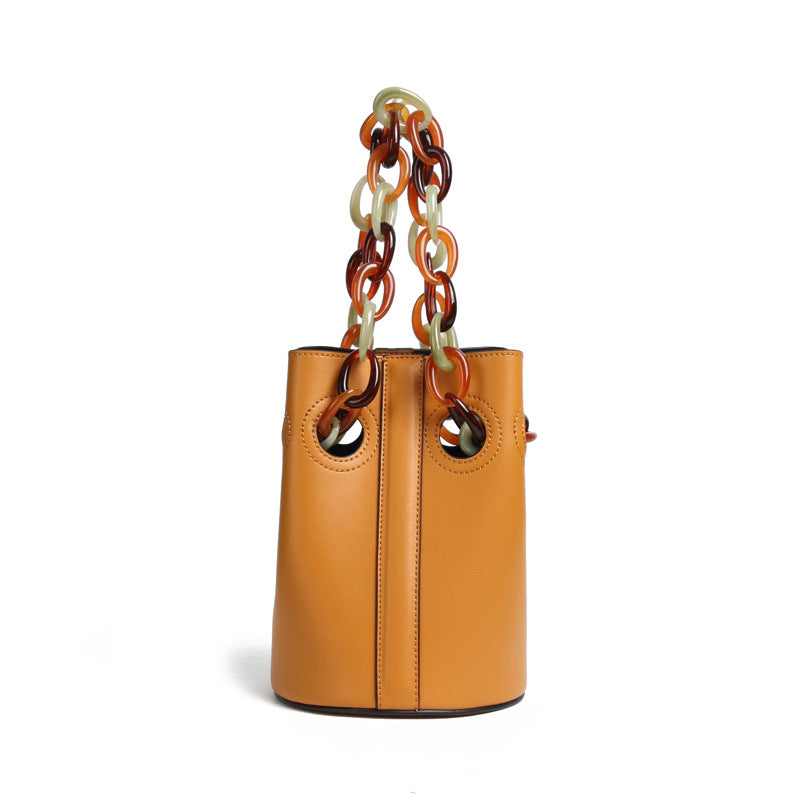 Women's Leather Bucket Bag