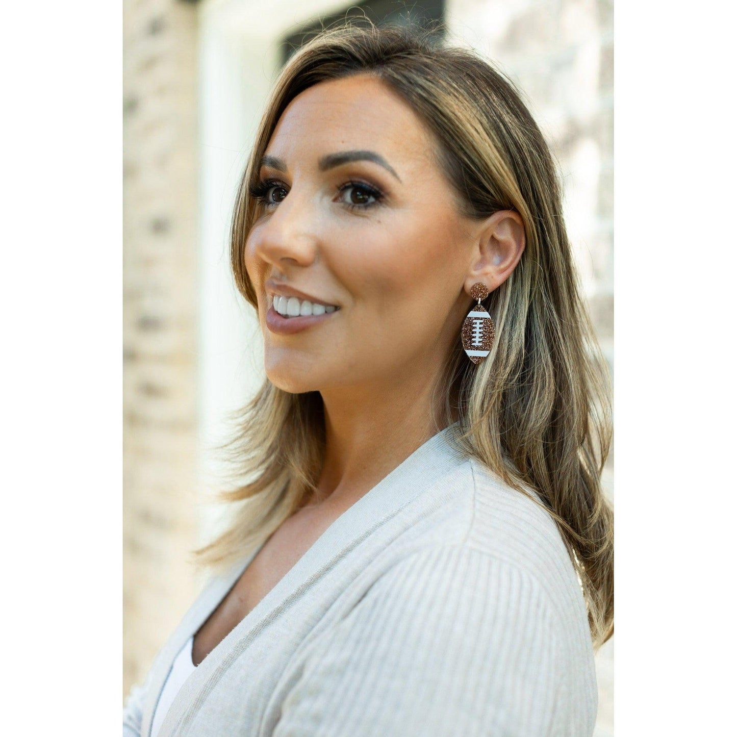 Ready to Ship | Acrylic Football Sports Earrings