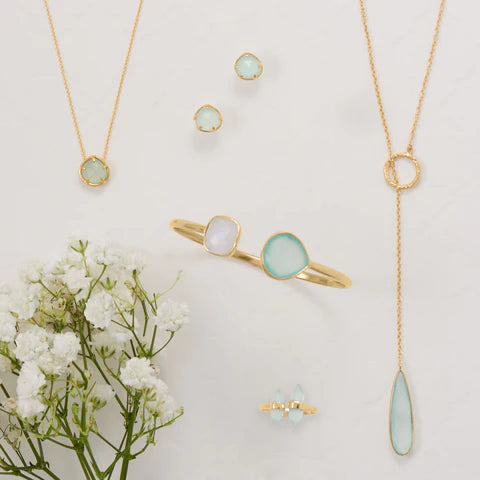 Pear Chalcedony Necklace