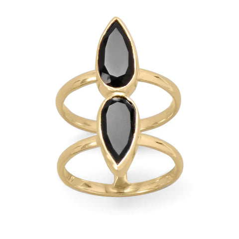 Pear Onyx Ring