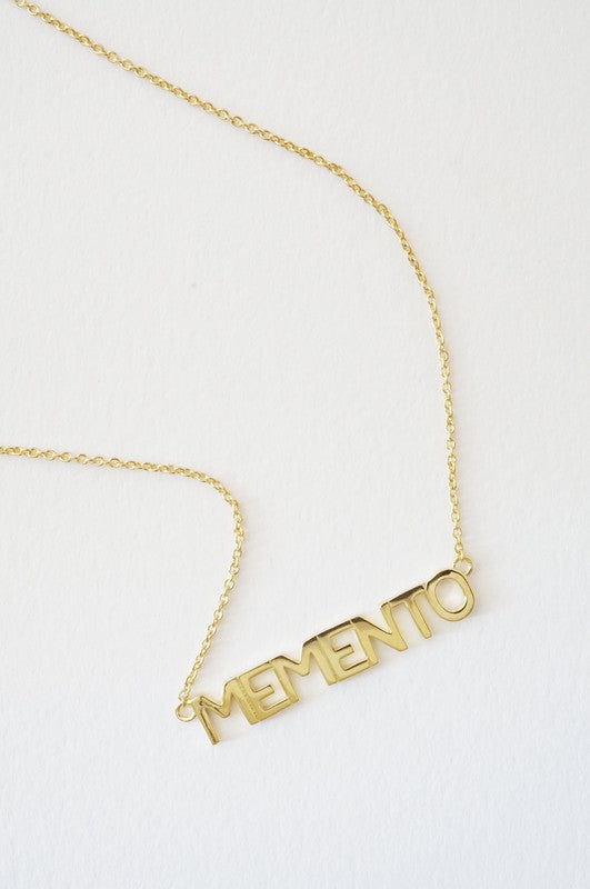 MEMENTO Nameplate Necklace - Sale