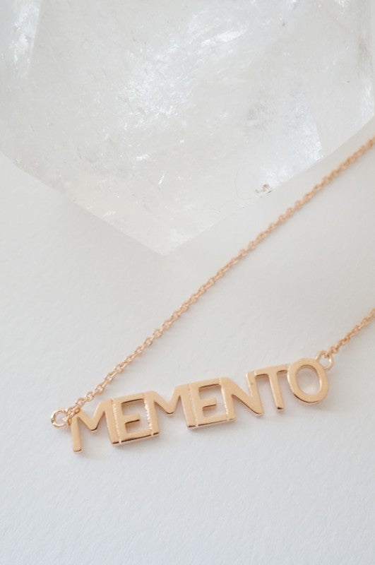 MEMENTO Nameplate Necklace - Sale