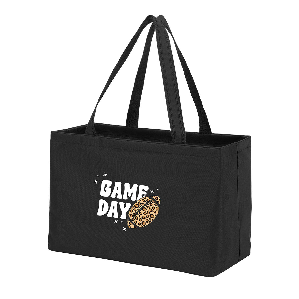 Game Day Leopard Football Black Ultimate Tote