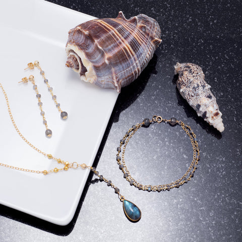 Labradorite Drop Necklace