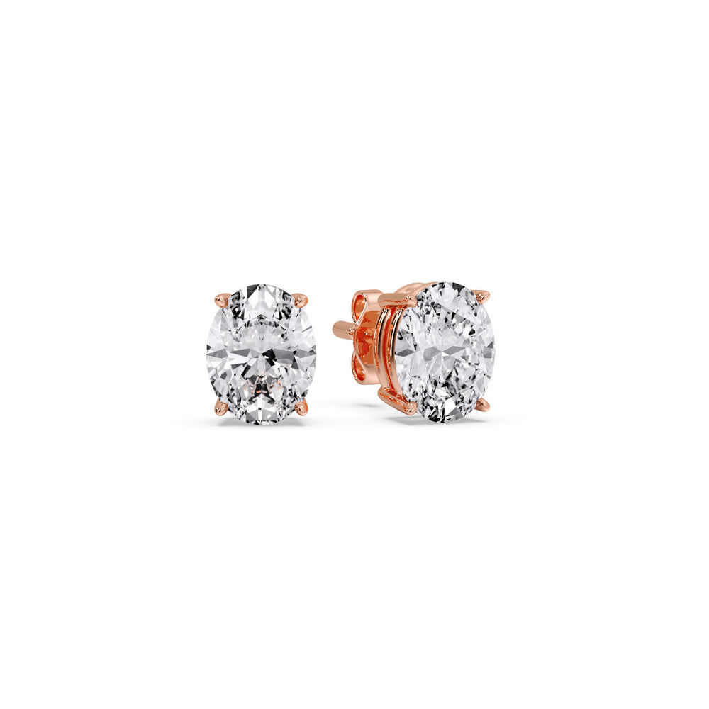 Stud Earring Basket Oval Shaped