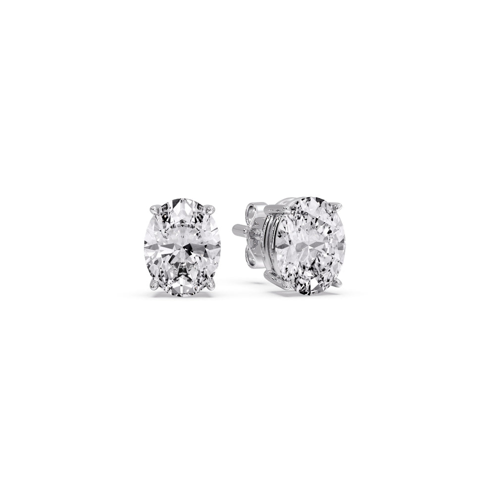 Stud Earring Basket Oval Shaped