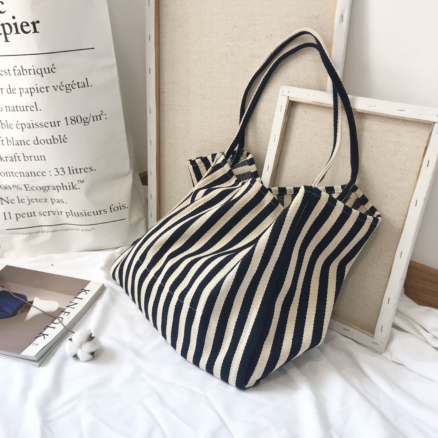 Retro Women's Fashion Stripe Shoulder Bag