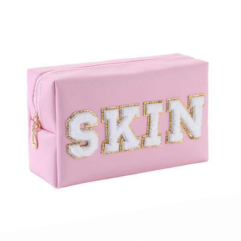 Embroidery Letter Makeup Outdoor Travel Toiletry Bag