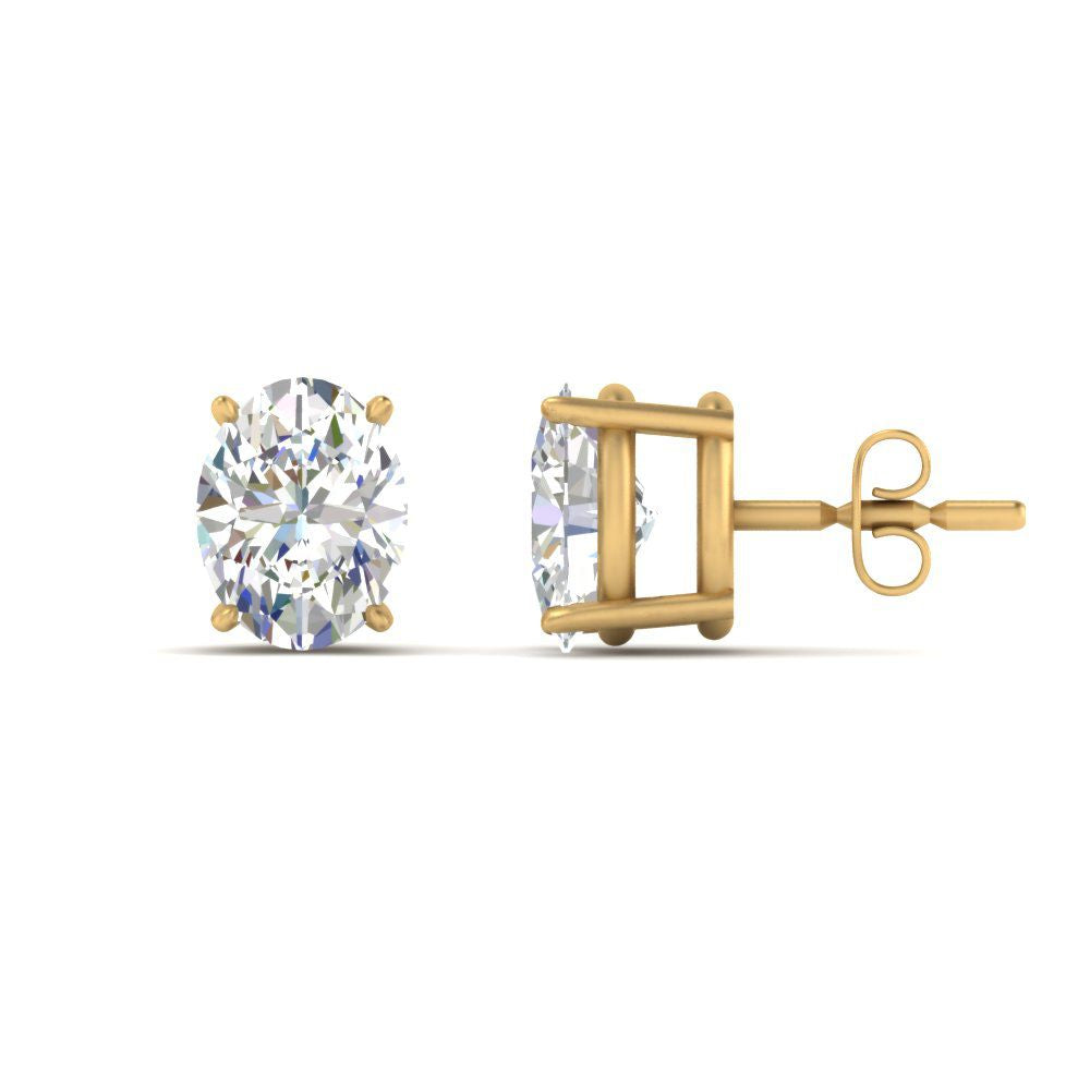 Stud Earring Basket Oval Shaped