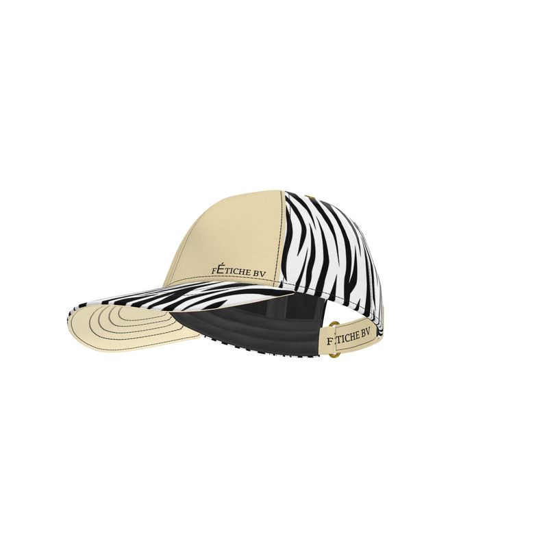 FÉTICHE BV Zebra Pattern Designer Cap (Ivory)