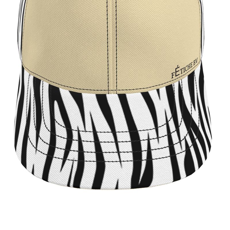 FÉTICHE BV Zebra Pattern Designer Cap (Ivory)