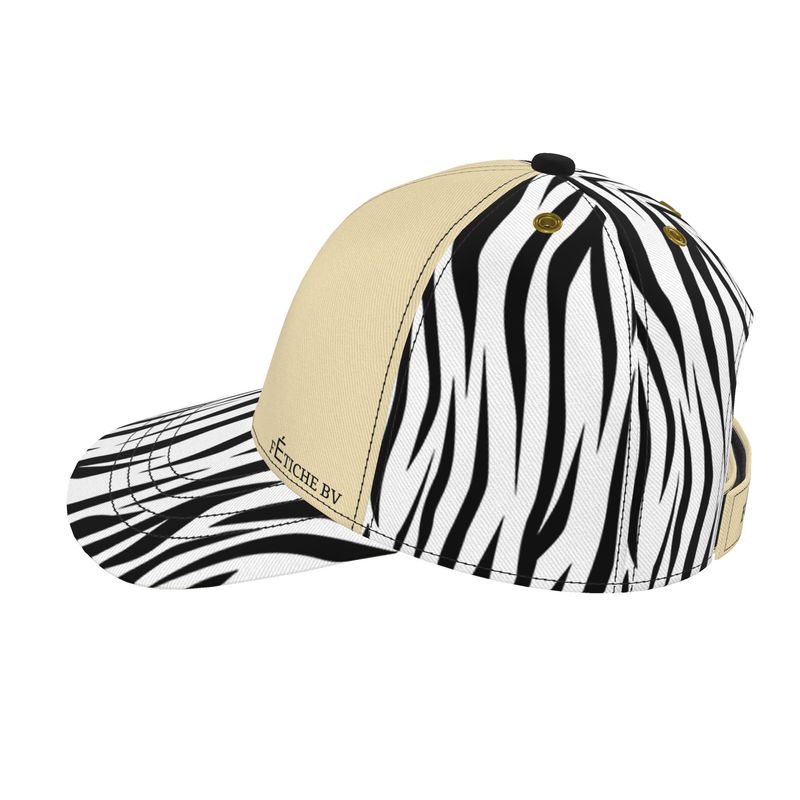 FÉTICHE BV Zebra Pattern Designer Cap (Ivory)