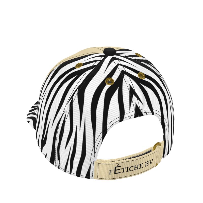 FÉTICHE BV Zebra Pattern Designer Cap (Ivory)