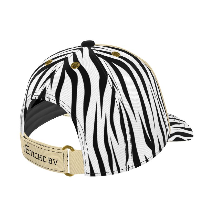 FÉTICHE BV Zebra Pattern Designer Cap (Ivory)