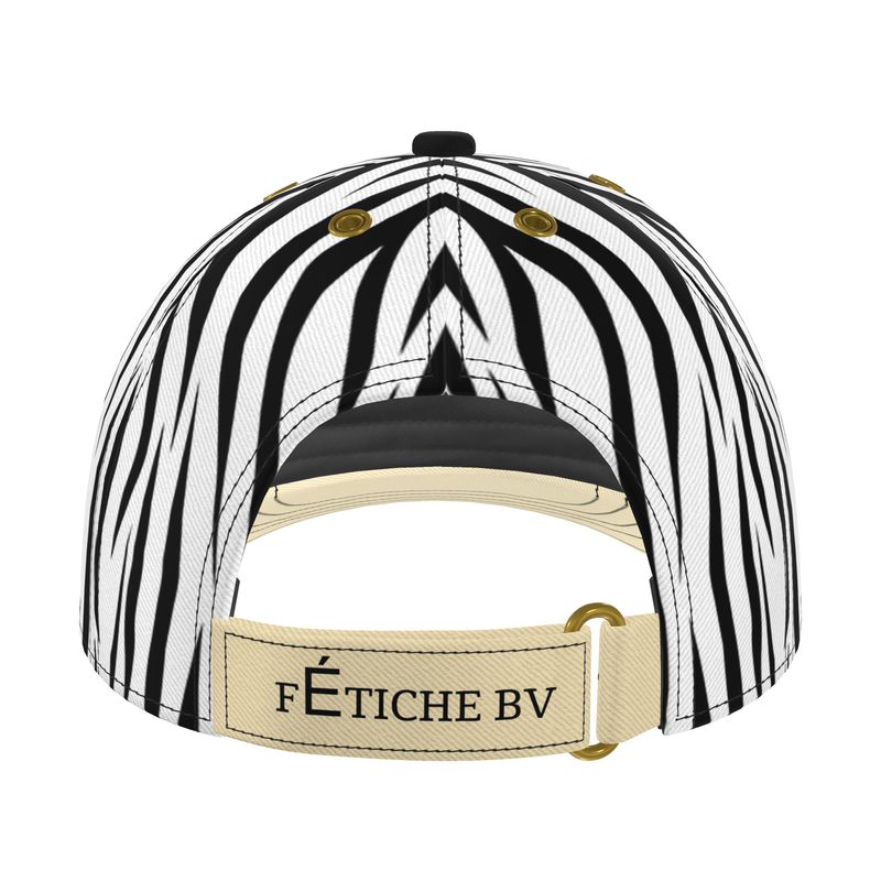 FÉTICHE BV Zebra Pattern Designer Cap (Ivory)