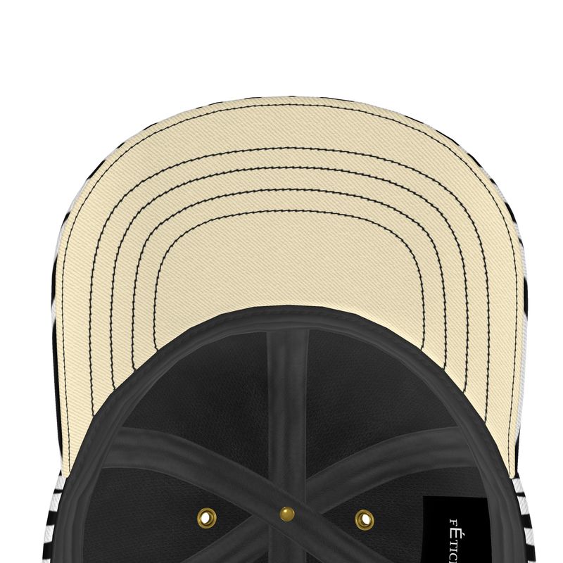 FÉTICHE BV Zebra Pattern Designer Cap (Ivory)
