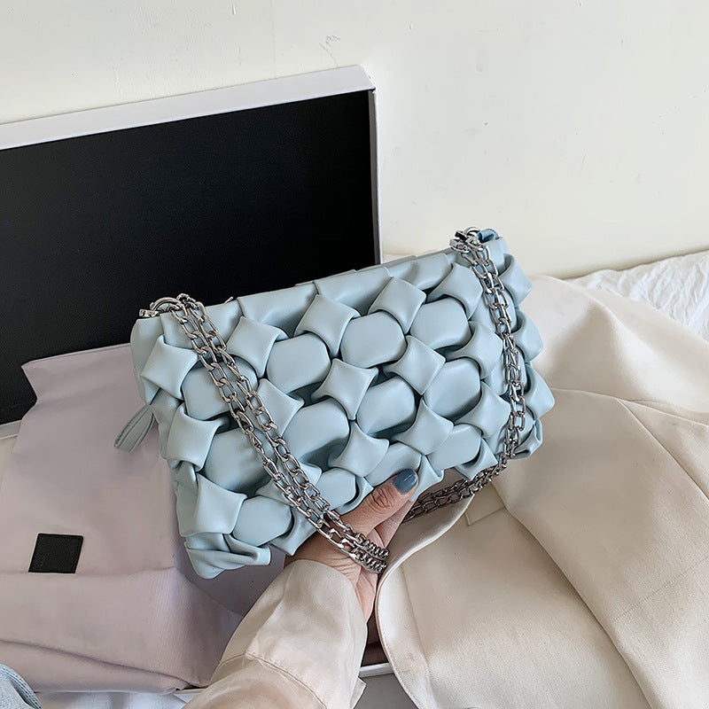 Woven Crossbody Chain  Bag