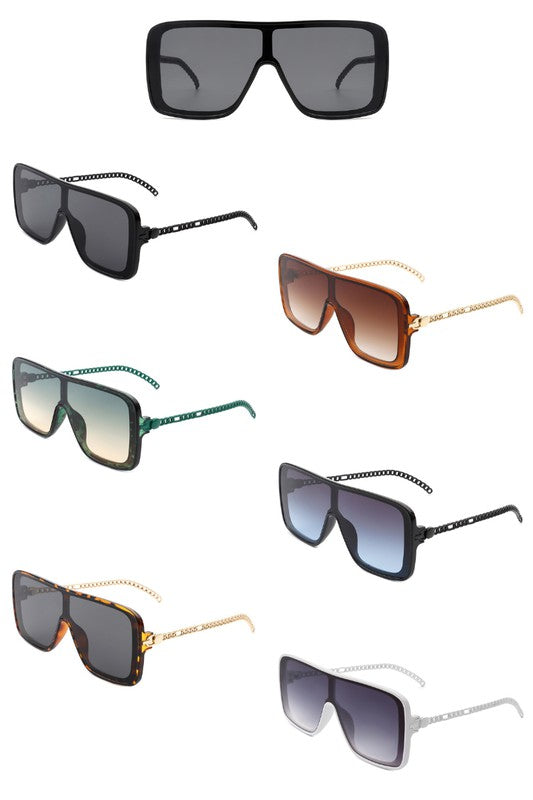 Square Fashion Flat Top Oversize Retro Sunglasses Success