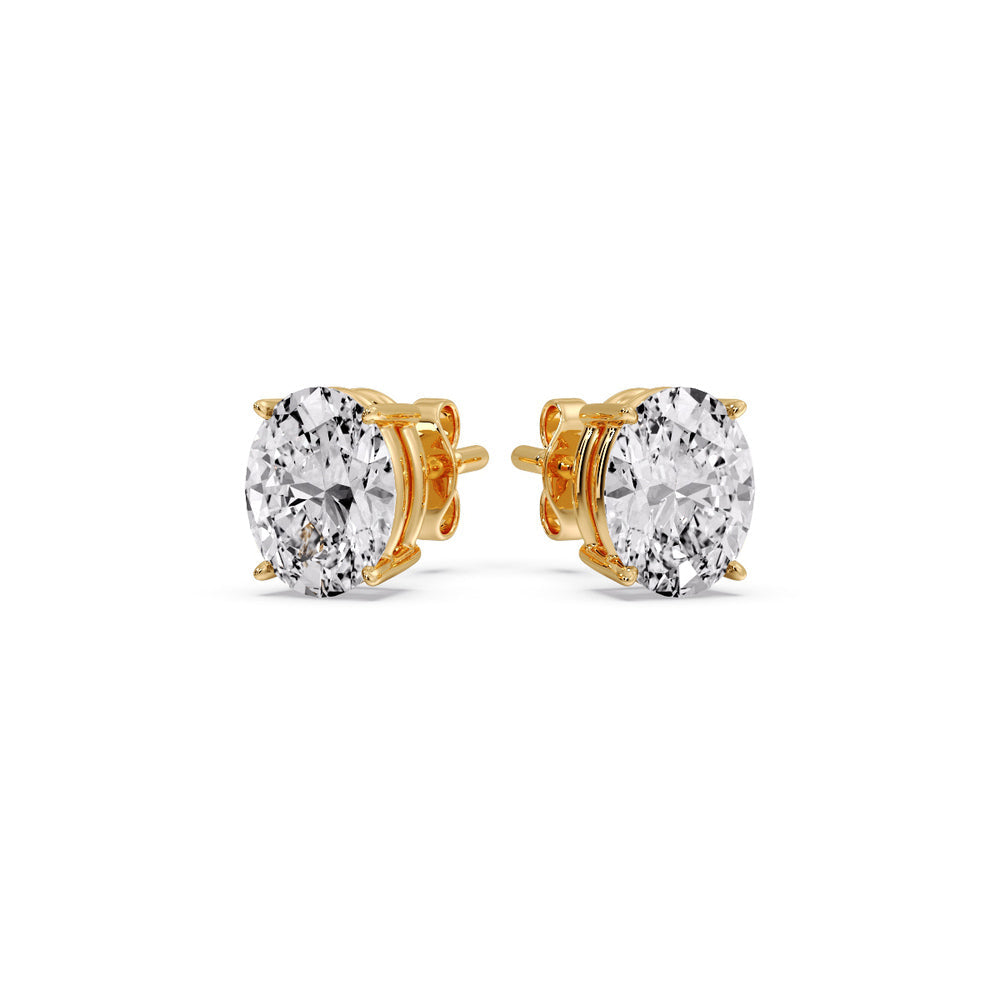 Stud Earring Basket Oval Shaped