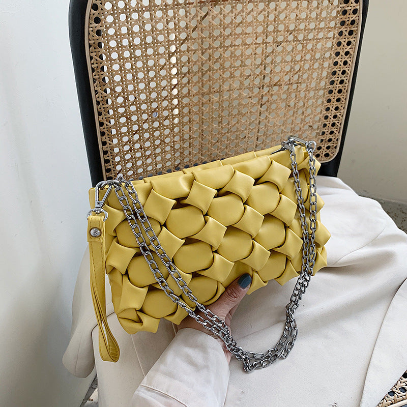 Woven Crossbody Chain  Bag