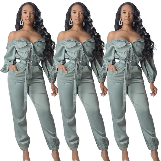 Women's Sexy Off Shoulder Jumpsuit