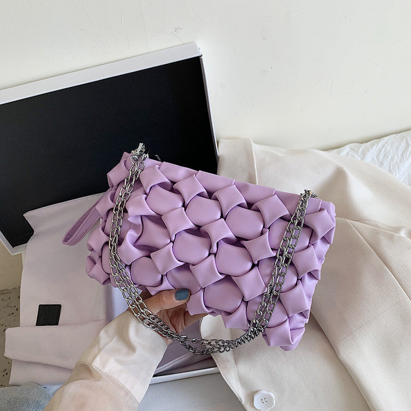 Woven Crossbody Chain  Bag