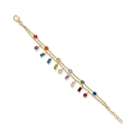 Baguette Multi Stone Bracelet