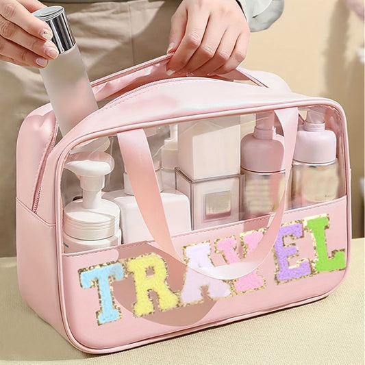 Large Capacity Portable Translucent Women's Cosmetic Bag