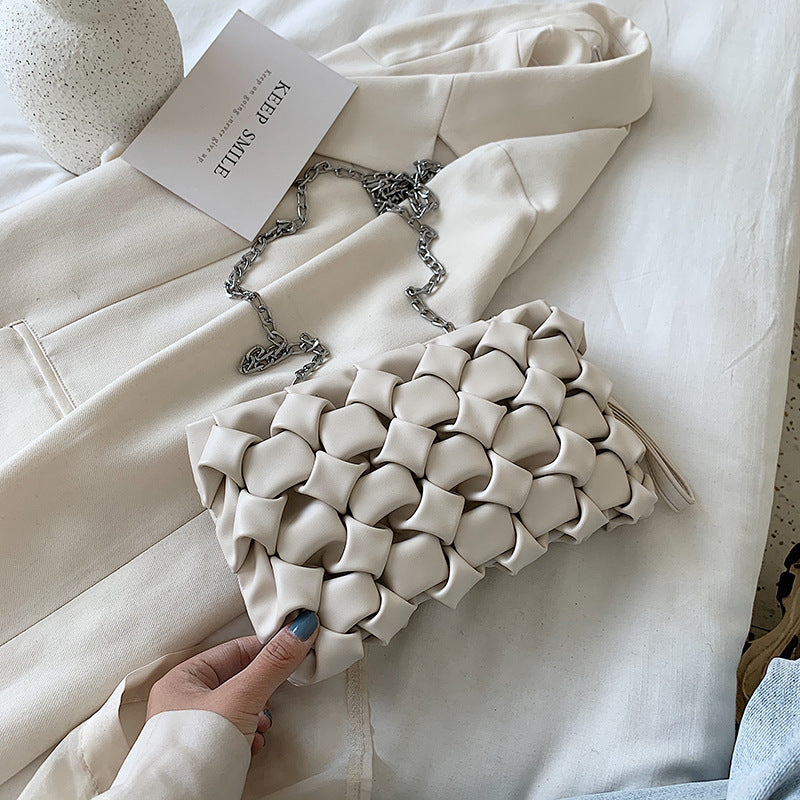 Woven Crossbody Chain  Bag