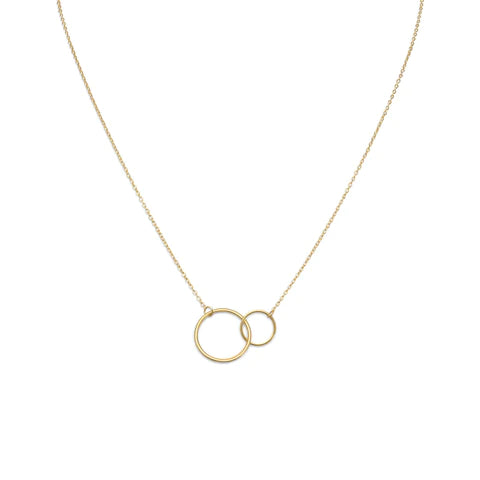 Gold Plated Circle Link Necklace